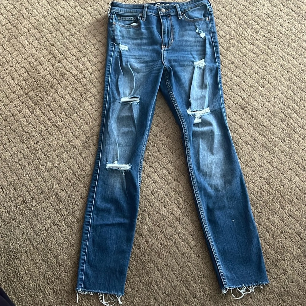 Hollister Ultra High-Rise Super Skinny Ripped Jeans